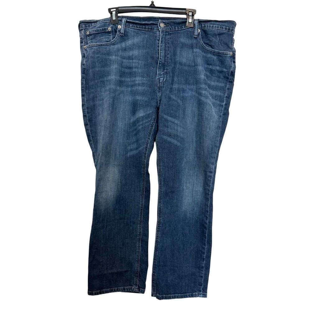 Levis Straight-Leg Mens Jeans W44 Dark Wash Blue Denim